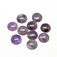 Natural Amethyst Cabochons, Half Round/Dome, 16x6mm(G-R416-16mm-30)