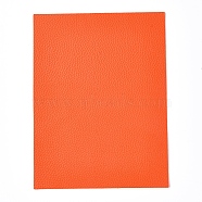 Halloween Theme Imitation Leather Fabric, for Garment Accessories, Coral, 21x16x0.05cm(DIY-D025-A04)