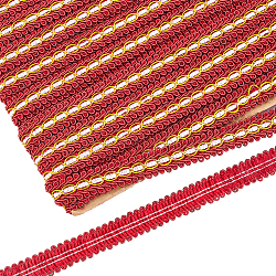 Centipede Braided Polyester Lace Trim, Garment Accessories, Red, 3/4 inch(20mm), about 12.58 Yards(11.5m)/Card(OCOR-WH0079-22)