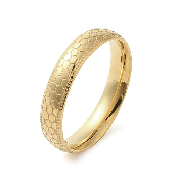 Ion Plating(IP) 304 Stainless Steel Rings, Real 18K Gold Plated, 4mm, Inner Diameter: 17.4mm