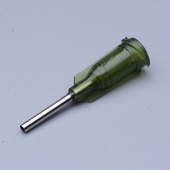 Plastic Fluid Precision Blunt Needle Dispense Tips, Dark Green, Lumen: 1.5mm, 30x7.5mm, External Dia: 2mm