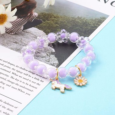 Transparent Acrylic Stretch Charm Bracelets for Kids(BJEW-JB06167)-6