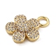 Rack Plating Brass Micro Pave Cubic Zirconia Pendants(KK-A234-018G)-2