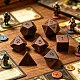 Natural Wood Polyhedral Dice Set(WOOD-A027-01B)-4