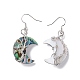 Boucles d'oreilles pendantes en forme de croissant de lune en coquillage paua naturel(EJEW-G307-01P)-3