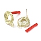 Rack Plating Alloy Stud Earrings Finding(EJEW-B030-02G)-2