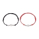 2Pcs 2 Color Triple Star Zinc Alloy Link Bracelets Set(BJEW-JB09977-02)-1
