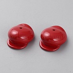 Opaque Acrylic Beads, Hat, Red, 26.5x22x11mm, Hole: 2mm(MACR-WH0007-135H)