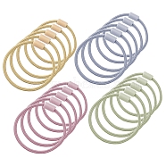 Girls Hair Accessories, Ponytail Holder, Elastic Hair Ties, with Resin Beads, Mixed Color, Inner Diameter: 35mm, 4 colors, 10pcs/color, 40pcs/box(OHAR-CJ0001-02)