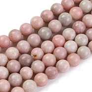 Natural Pink Opal Beads Strands, Round, 8mm, Hole: 1mm, about 46pcs/strand, 15.16 inch(38.5cm)(G-E444-28-8mm-01)