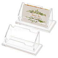 Acrylic Display Stands for Business Cards, Trapezoid, Clear, 119.5x54x57mm(AJEW-WH0248-515)