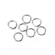 304 Stainless Steel Jump Rings, Open Jump Rings, Stainless Steel Color, 4.5x0.7mm, 21 Gauge, Inner Diameter: 3.1mm(STAS-D448-096P-4.5mm)