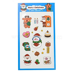 Christmas Theme PET Plastic Stickers, Self-Adhesive Gift Tag Stickers, for Party, Decorative Presents, Deep Sky Blue, 200x110x0.1mm, pattern: 19~47x20~37mm(AJEW-Q151-01B)