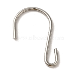 304 Stainless Steel S-Hook Clasp, Stainless Steel Color, 67x40x3.5mm(STAS-C085-03M-P)