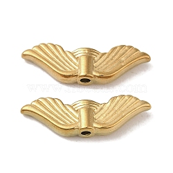 Ion Plating(IP) 304 Stainless Steel Beads, Wings, Golden, 6x21.5x3mm, Hole: 1.5mm(STAS-K285-35G)