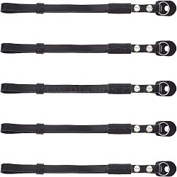 Leather Camera Cage Handles, Camera Wristlet Straps, with Iron Finding, Black, 255x14x11mm(FIND-WH0038-11)