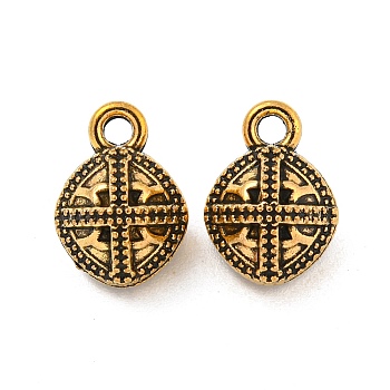 Tibetan Style Alloy Charms, Cadmium Free & Lead Free, Bell, Antique Golden, 12x8.5x8mm, Hole: 1.6mm, about 662Pcs/1000G
