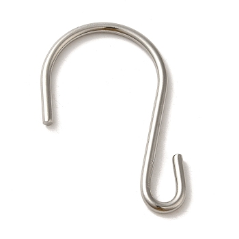 304 Stainless Steel S-Hook Clasp, Stainless Steel Color, 67x40x3.5mm