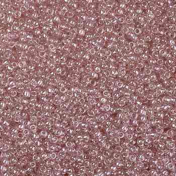 TOHO Round Seed Beads, Japanese Seed Beads, (290) Transparent Luster Rose, 8/0, 3mm, Hole: 1mm, about 222pcs/10g