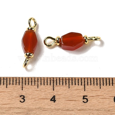Natural Red Agate Connector Charms(FIND-C046-09A-G)-3