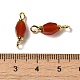 Natural Red Agate Connector Charms(FIND-C046-09A-G)-3