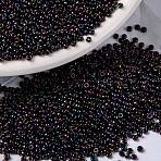 MIYUKI Round Rocailles Beads, Japanese Seed Beads, (RR454) Metallic Dark Plum Iris, 15/0, 1.5mm, Hole: 0.7mm, about 27777pcs/50g(SEED-X0056-RR0454)