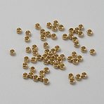 Brass Crimp Beads, Rondelle, Real 14K Gold Plated, 3x1.5mm, Hole: 2mm, about 300pcs/10g(KK-WH0056-83C-G02)