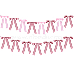 2Pcs Polyester Packaging Ribbon Bowknot, for DIY Gift Wrap Decoration, Wedding Candy Party Decoration, Pink, 1800mm(HJEW-ME00127)