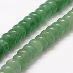Natural Green Aventurine Bead Strands, Rondelle, 8x5mm, Hole: 1mm, about 73pcs/strand, 15.3 inch(39cm)(G-G734-04-5x8mm)