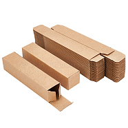 Paper Cardboard Boxes, Essential Oil Packing Box, Gift Box, Rectangle, Sandy Brown, 14.1x3.1x3.1cm, Unfold: 22.4x6x0.15cm(CBOX-WH0003-17B-01)