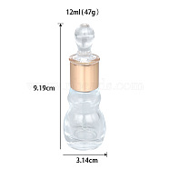 Glass Dispenser Oil Empty Bottle, Shower Shampoo Cosmetic Emulsion Storage Bottle, Clear, 9.19x3.14cm, Capacity: 12ml(0.41fl. oz)(PW-WG91831-01)