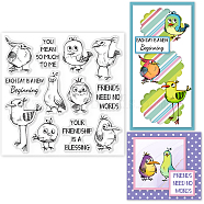 PVC Plastic Stamps, for DIY Scrapbooking, Photo Album Decorative, Cards Making, Stamp Sheets, Film Frame, Bird Pattern, 15x15cm(DIY-WH0372-0007)