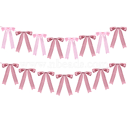 2Pcs Polyester Packaging Ribbon Bowknot, for DIY Gift Wrap Decoration, Wedding Candy Party Decoration, Pink, 1800mm(HJEW-ME00127)