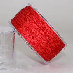 Nylon Thread Cord, For Jewelry Making, Red, 0.4mm, about 196.85 yards(180m)/roll(NWIR-E028-01A-0.4mm)
