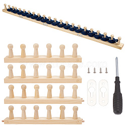 Wooden Knitting Loom Frame, with Iron Findings, BurlyWood, 68.1x4.95x6cm(KNIT-WH0007-003B)