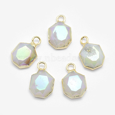 Golden White Others Natural Agate Pendants