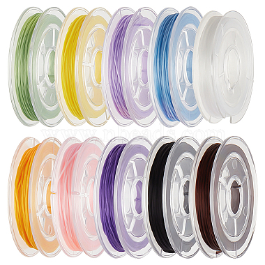 10 Rolls 10 Colors Flat Elastic Crystal String(EW-BBC0001-01)-1