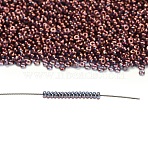 TOHO 6/0 Demi Round Beads, Japanese Seed Beads, (201) Gold Luster Amethyst, 6/0, 4x1.9mm, Hole: 1.5mm, about 300pcs/10g(X-SEED-DR06-0201)