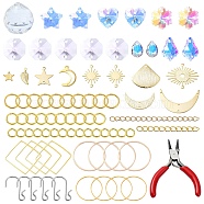 DIY Glass Suncatchers Pendants Pendant Decoration Making Kit, Mixed Color, 6~80x6~25x0.5~7mm, Hole: 0.8~8mm(DIY-YW0008-99)