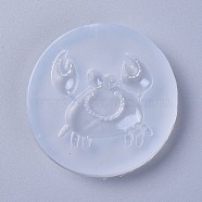 Silicone Molds, Resin Casting Molds, For UV Resin, Epoxy Resin Jewelry Making, Crab, White, 68x9mm, Crab: 41x47mm(X-DIY-L026-013)