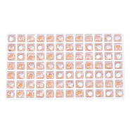 Glass Rhinestone Cabochons, Nail Art Decoration Accessories, Faceted, Square, Wheat, 8x8x4.5mm(MRMJ-N029-02B-06)