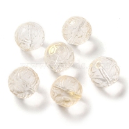 Transparent Glass Beads, Cube, Gold, 12x12x12mm, Hole: 1.4mm(GLAA-A012-02F)