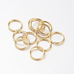 Eco-Friendly PVD Vacuum Plating & Long-Lasting Plated Brass Open Jump Rings, Golden, 19 Gauge, 6x0.95mm, Inner Diameter: 4.4mm(KK-E663-6mm-G)