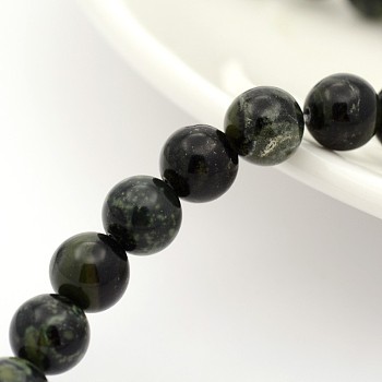 Natural Kambaba Jasper Beads Strands, Round, 6mm, Hole: 1mm, about 31pcs/strand, 7.5 inch