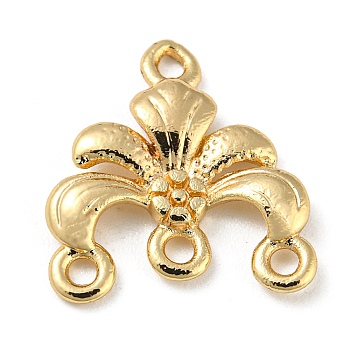 Brass Chandelier Component Links, Light Gold, Connector, Flower, 13x12x2mm, Hole: 1.2mm