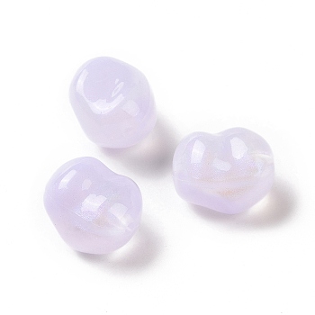 Opaque Acrylic Beads, Glitter Beads, Twist Round, Lilac, 16x13.5x11mm, Hole: 1.8mm, about 333pcs/500g