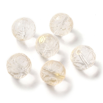 Transparent Glass Beads, Cube, Gold, 12x12x12mm, Hole: 1.4mm