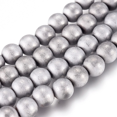 Vacuum Plating Magnetic Synthetic Hematite Beads Strands(G-I276-02-6mm)-4