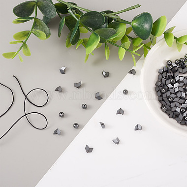 Synthetic Hematite Beads Energy Bracelet DIY Making Kit(DIY-KS0001-18)-5
