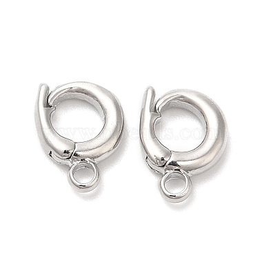 Real Platinum Plated Oval Brass Twister Clasp